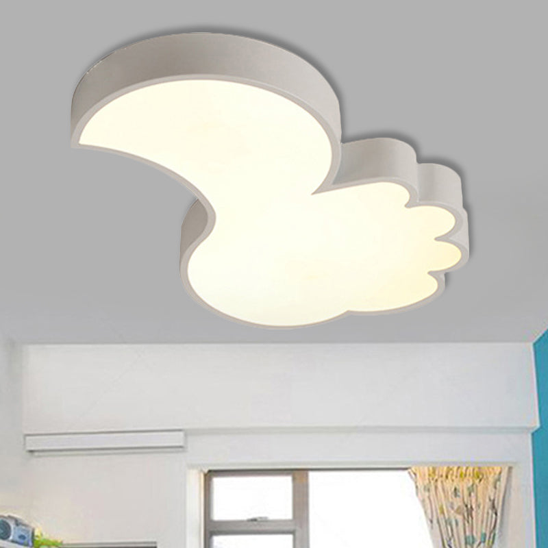 Cute Thumbs-Up Led Ceiling Lamp For Energy-Saving Study Room Lighting White / 17