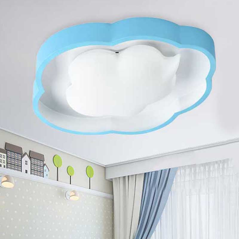 Modern LED Ceiling Fixture for Cloud-inspired Children's Bedroom