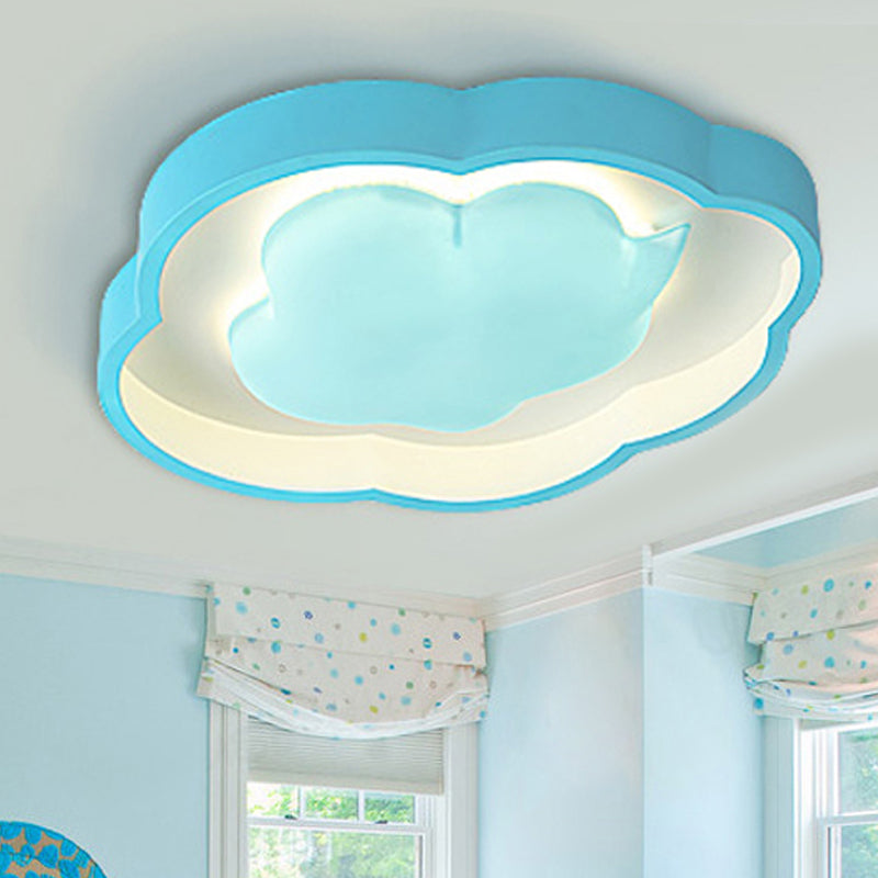 Modern LED Ceiling Fixture for Cloud-inspired Children's Bedroom