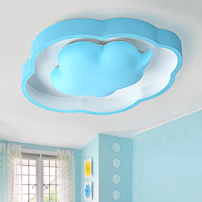 Modern LED Ceiling Fixture for Cloud-inspired Children's Bedroom