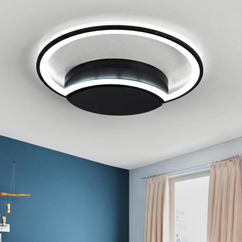Plafonnier contemporain rond en acrylique à encastrer pour la décoration du salon