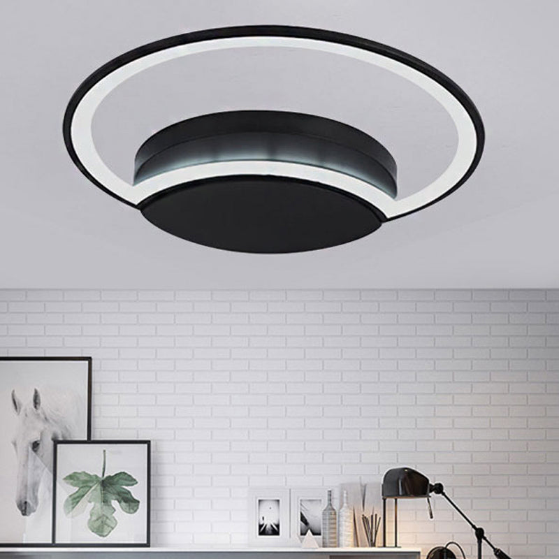 Plafonnier contemporain rond en acrylique à encastrer pour la décoration du salon
