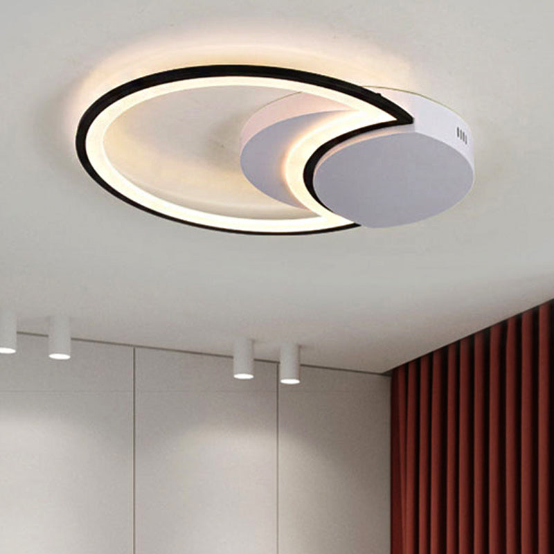 Plafonnier contemporain rond en acrylique à encastrer pour la décoration du salon