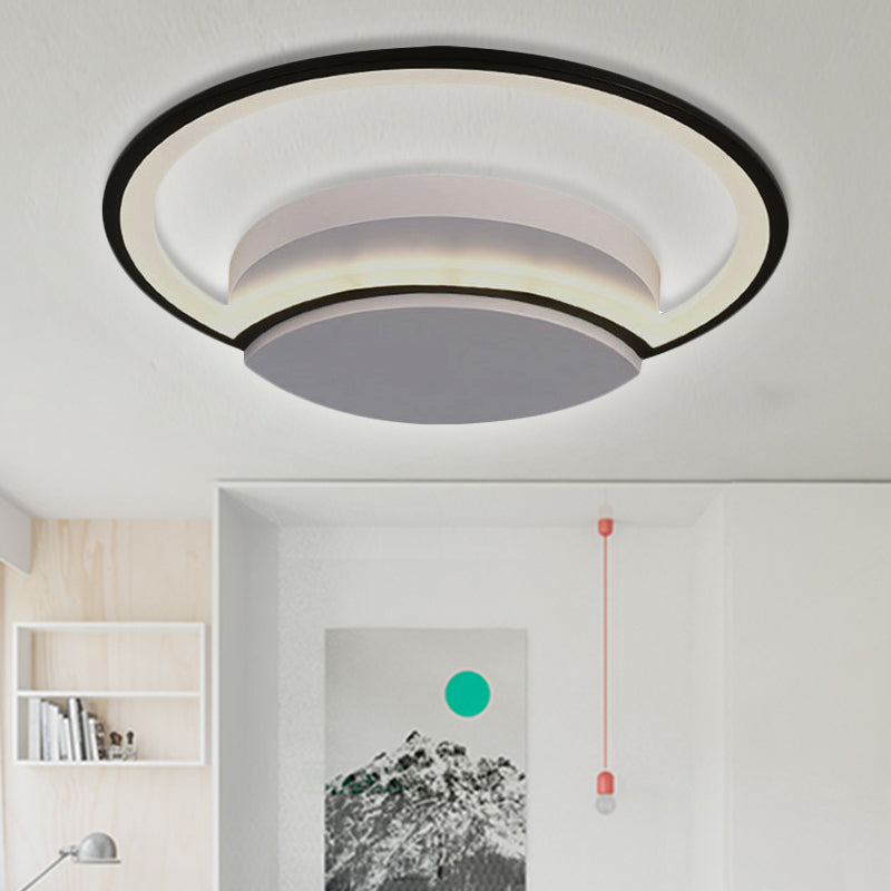 Plafonnier contemporain rond en acrylique à encastrer pour la décoration du salon