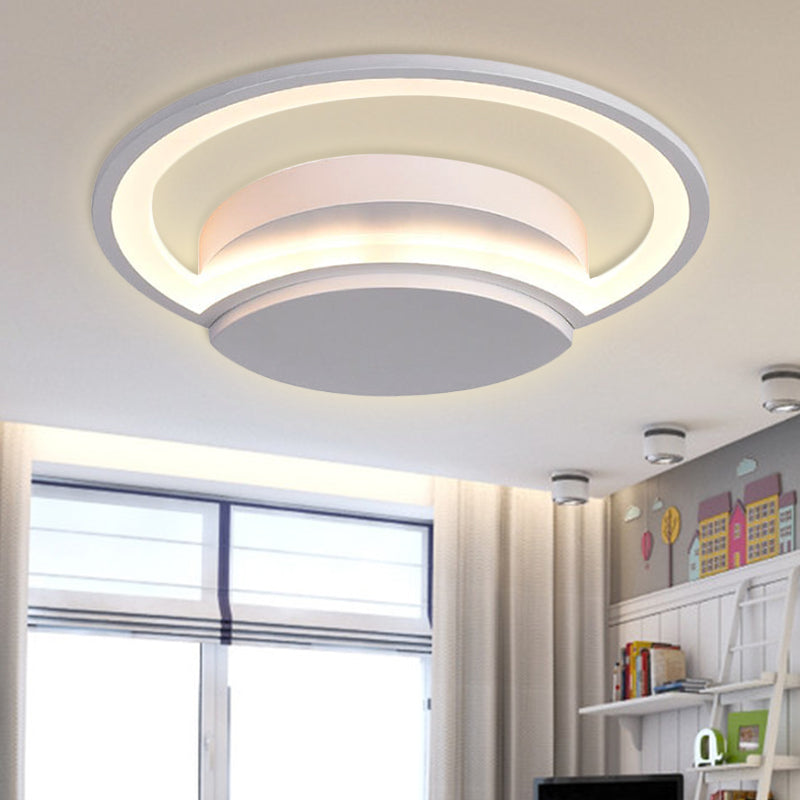 Plafonnier contemporain rond en acrylique à encastrer pour la décoration du salon