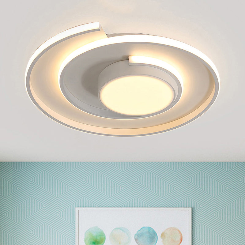 Modern Swirl LED Ceiling Lamp for Energy-Saving Study Room Lighting