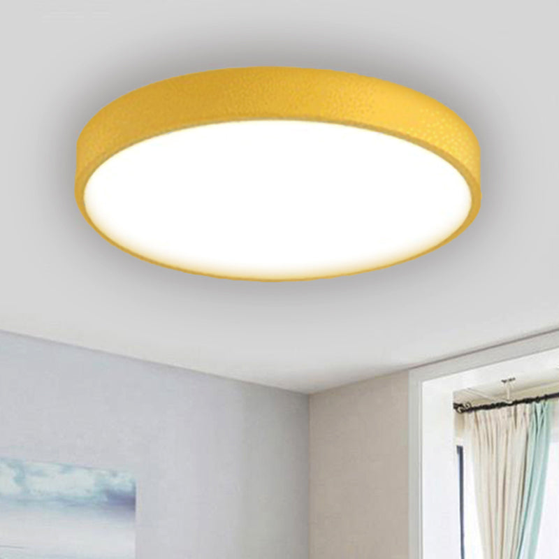 Modern Kids' Bedroom Ceiling Light: Acrylic Round Flush Mount