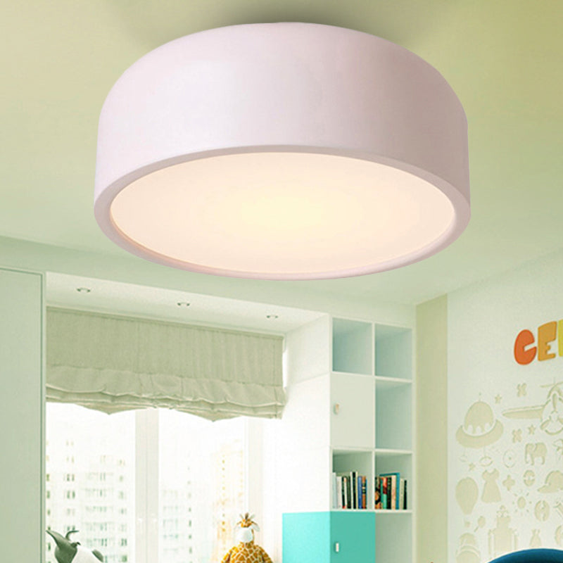 Plafonnier LED nordique pour chambre d'enfant avec abat-jour en forme de dôme en acrylique