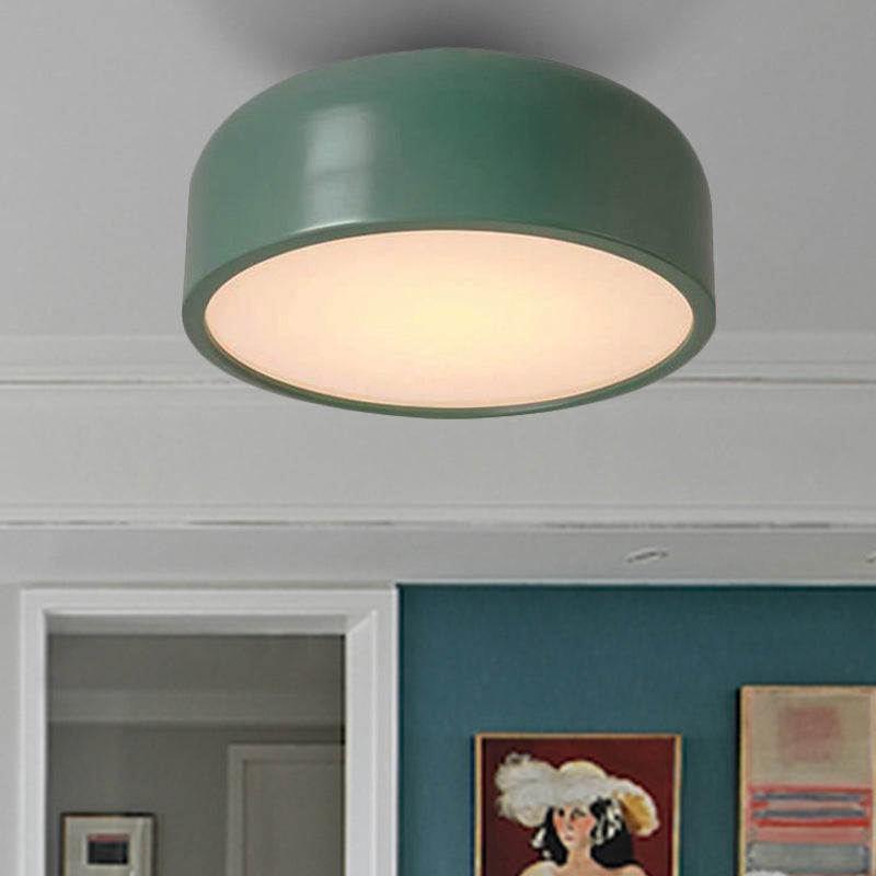 Plafonnier LED nordique pour chambre d'enfant avec abat-jour en forme de dôme en acrylique