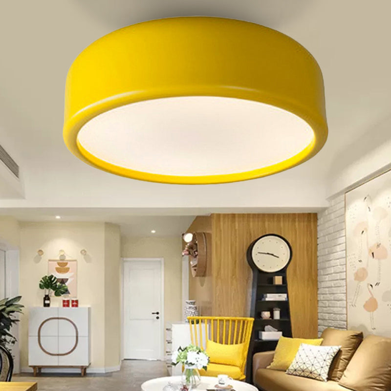 Plafonnier LED nordique pour chambre d'enfant avec abat-jour en forme de dôme en acrylique