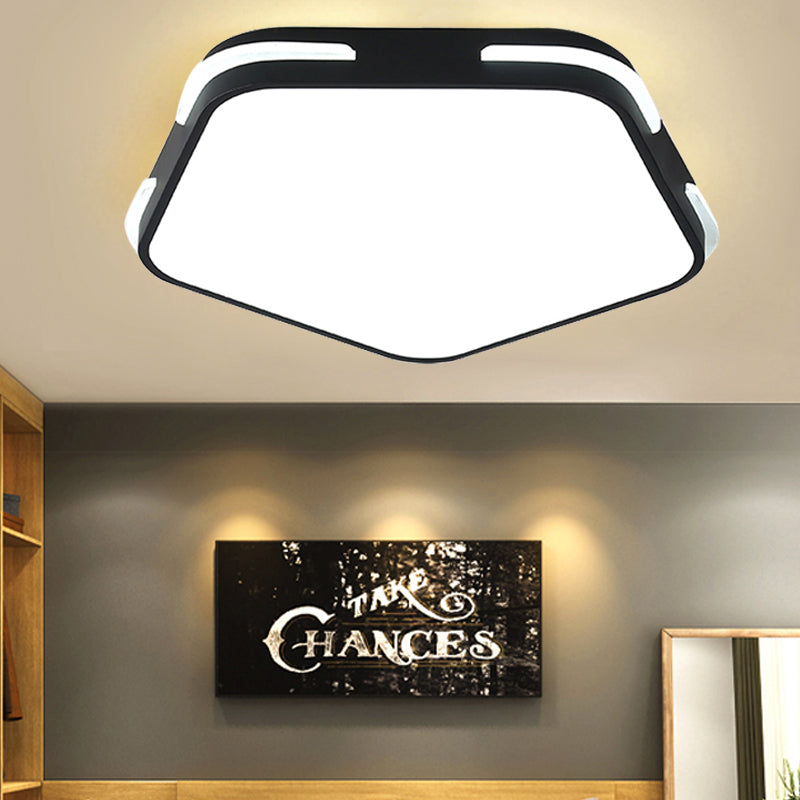 Simple Acrylic Pentagon Ceiling Light for Living Room Flush Mount