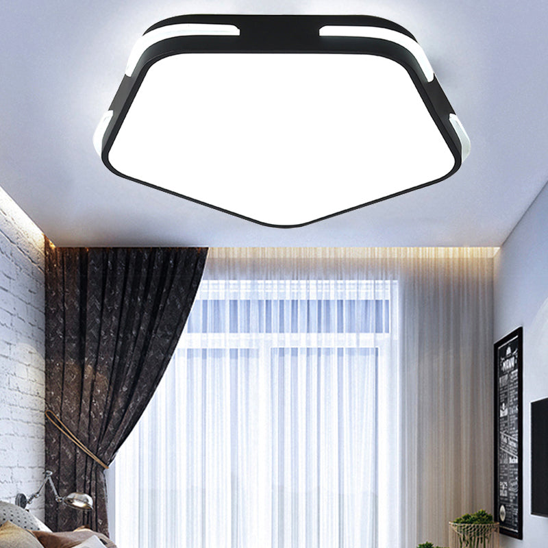 Simple Acrylic Pentagon Ceiling Light for Living Room Flush Mount