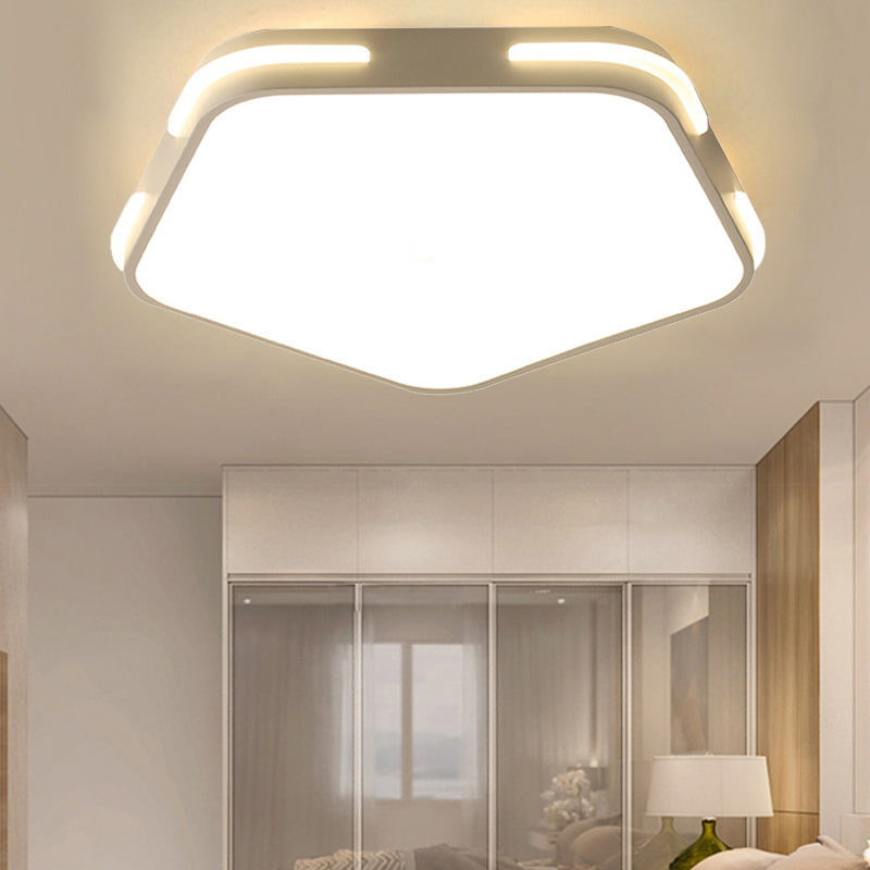 Simple Acrylic Pentagon Ceiling Light for Living Room Flush Mount
