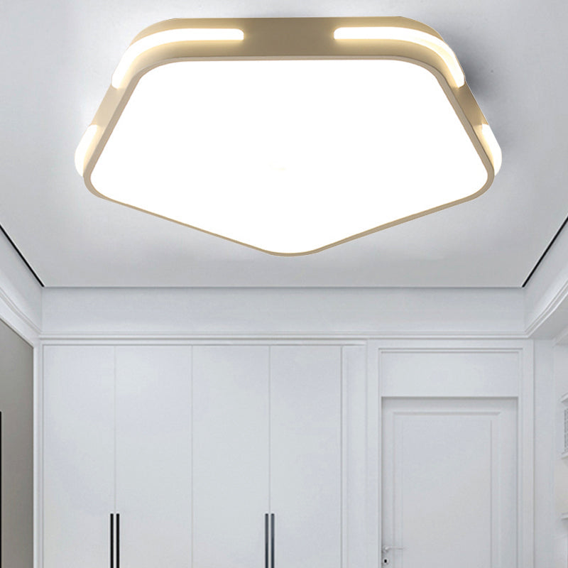 Simple Acrylic Pentagon Ceiling Light for Living Room Flush Mount