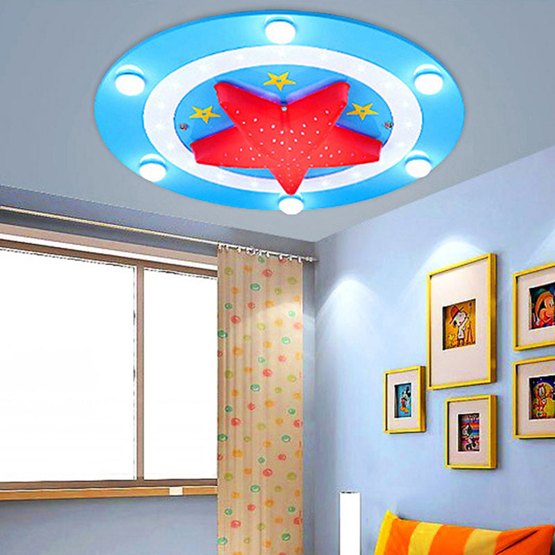 Modern Baby Bedroom Ceiling Mount Light with Star Acrylic Flush Light