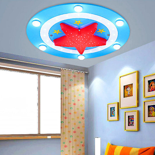 Modern Baby Bedroom Ceiling Mount Light with Star Acrylic Flush Light