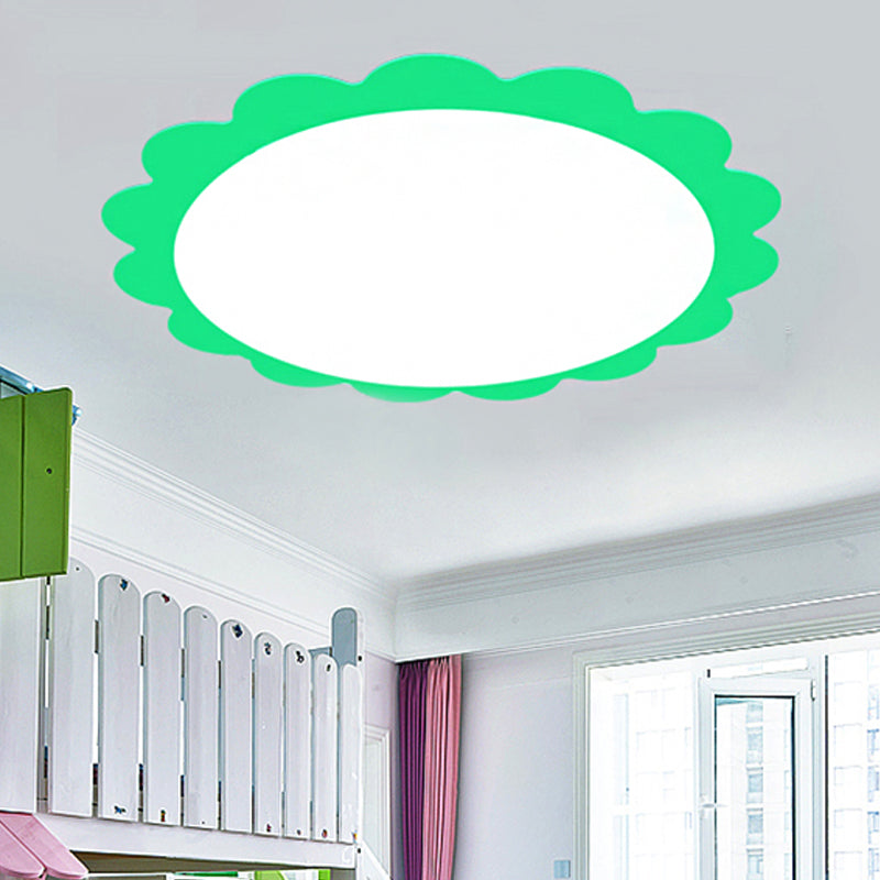 Modern Acrylic Ceiling Lamp for Study Rooms - Flower Design with Eye-Caring Light