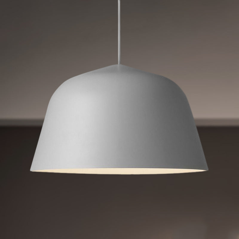 Lampe suspendue en métal à 1 lampe de style nordique en forme de dôme, noire/verte, pour chambre à coucher