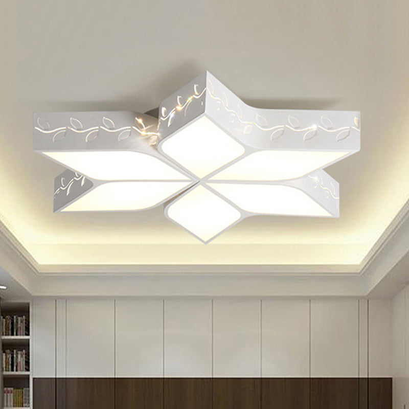 Plafonnier LED moderne en métal avec finition blanche pour chambres d'infirmières