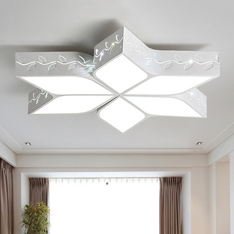 Plafonnier LED moderne en métal avec finition blanche pour chambres d'infirmières