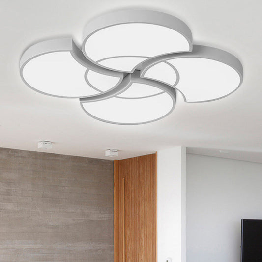 Floral Flush Ceiling Light for Kids' Spaces - Metal and Acrylic Ceiling Lamp for Kindergarten and Corridor