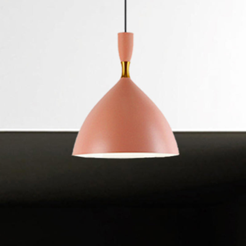 Macaron Loft Suspension Light - Restaurant Cloth Shop Funnel Pendant Lighting - Aluminum - 1 Head