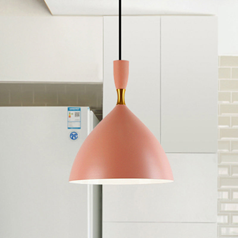 Macaron Loft Suspension Light - Restaurant Cloth Shop Funnel Pendant Lighting - Aluminum - 1 Head