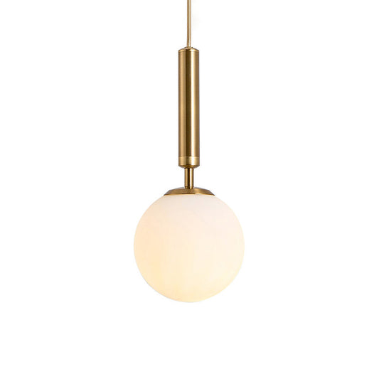 Modern white Hanging Glass Pendant  Lamp for Bedroom