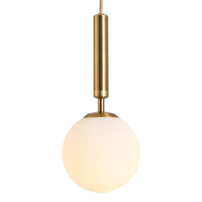 Modern White Hanging Glass Pendant Lamp For Bedroom Lighting