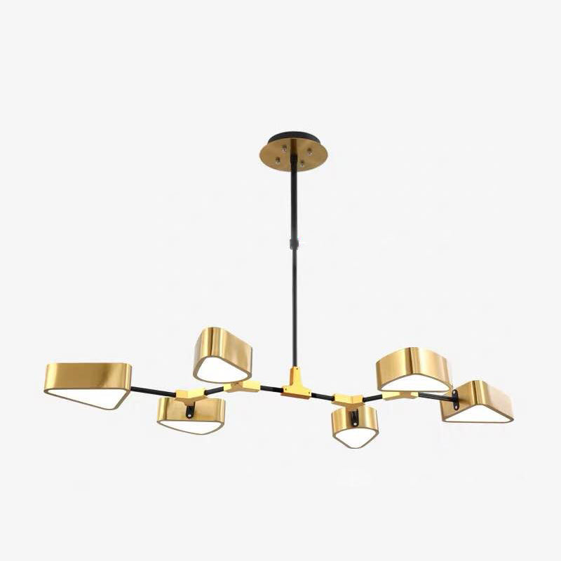 Modern Gold Triangle Chandelier Ceiling Light - Stylish Metal Hanging Fixture 6 /