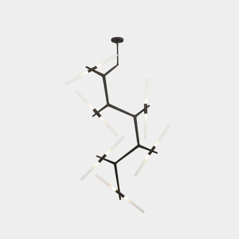 Post-Modern Metal Pendant Ceiling Light Fixture - Branches Design 12 / Black