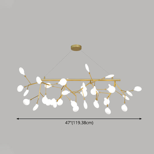 Contemporary Metal Pendant Lighting With Round Canopy For Bedroom - Island Branch Design