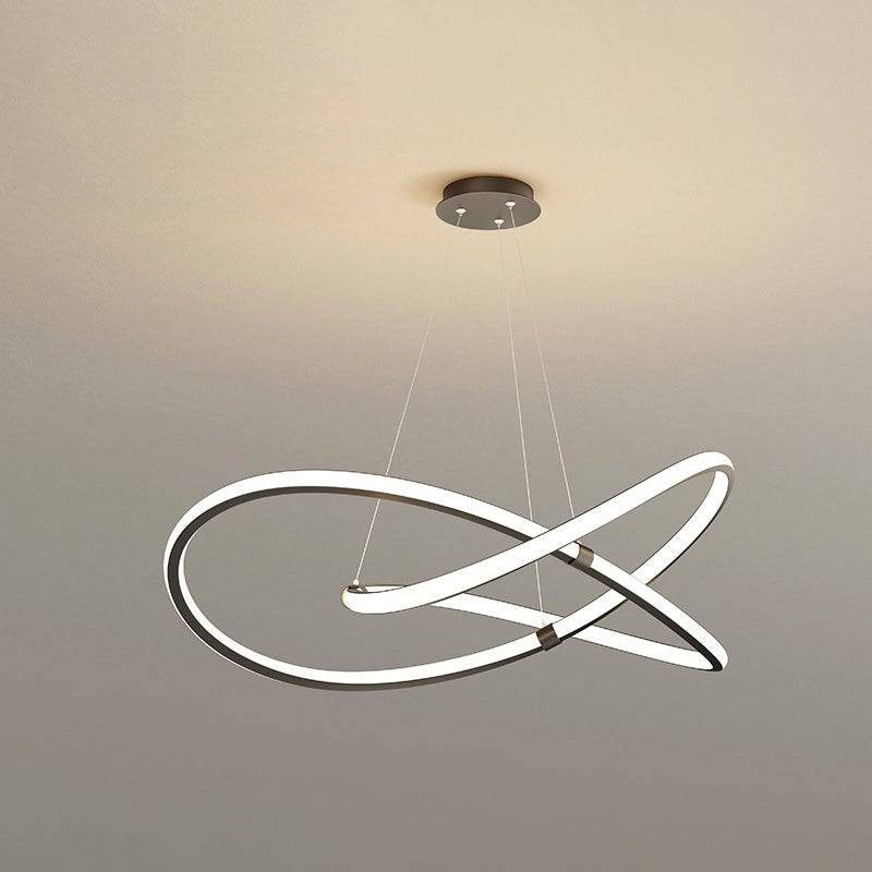 Twist Chandelier Metal Pendant Light for Living Room - Ultra-Modern Design