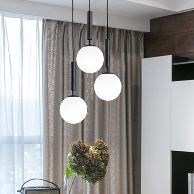 Suspension contemporaine en verre pour salon