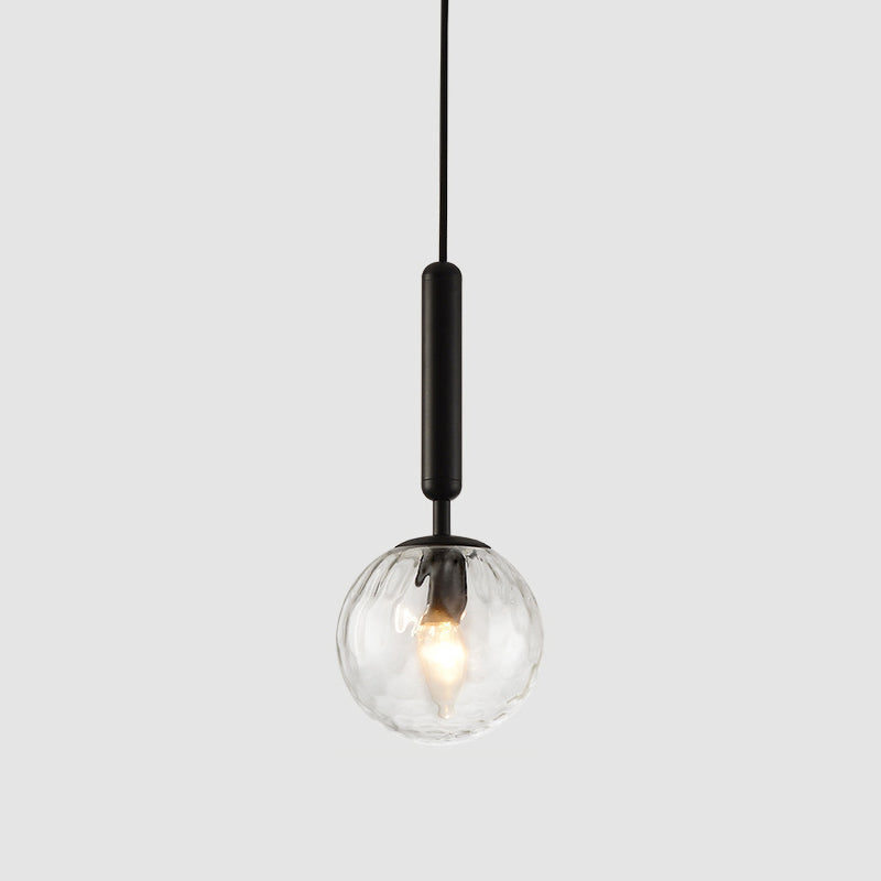 Suspension contemporaine en verre pour salon