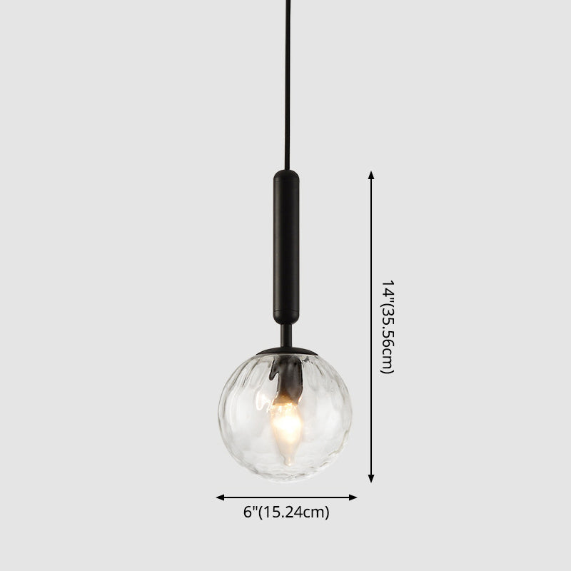 Suspension contemporaine en verre pour salon