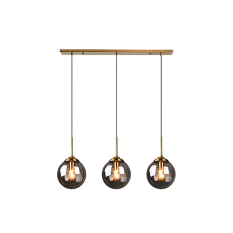 Minimalist Glass Sphere Pendant Light Fixture for Modern Indoor Ceiling Lighting