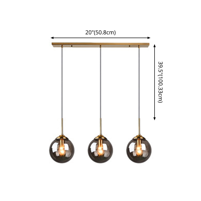 Modern Minimalist Glass Sphere Pendant Light Fixture For Indoor Ceiling