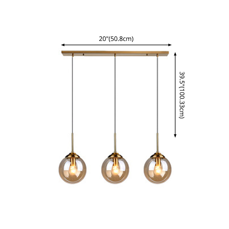 Minimalist Glass Sphere Pendant Light Fixture for Modern Indoor Ceiling Lighting