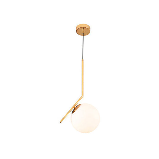 Mid Century Modern Glass Pendant Light - Sleek Hanging Fixture for Bedroom