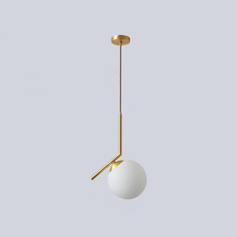 Mid Century Modern Glass Pendant Light - Sleek Hanging Fixture for Bedroom