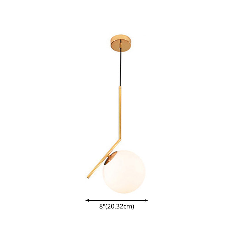 Mid Century Modern Glass Pendant Light - Sleek Hanging Fixture for Bedroom