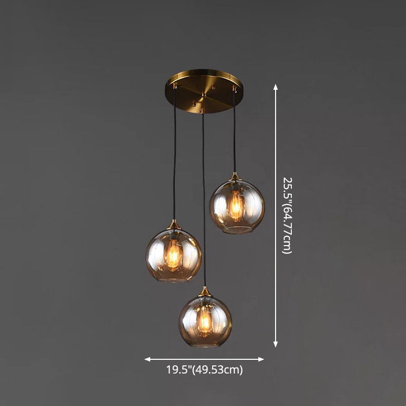 Suspensions contemporaines en verre soufflé pour chambres à coucher