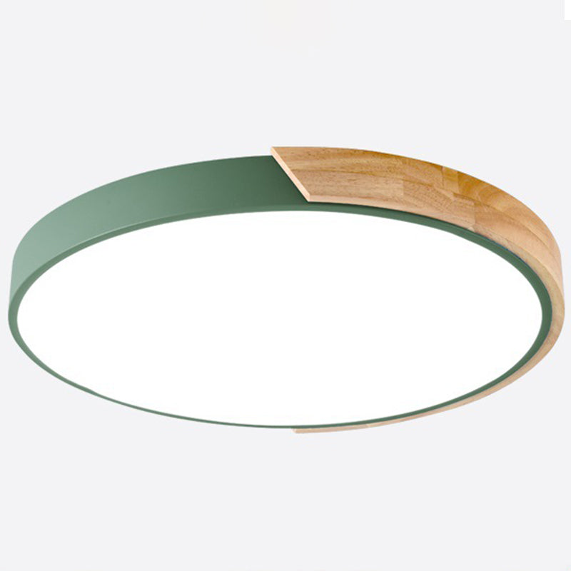 Nordic LED Flush Mount Bedroom Ceiling Light with Acrylic Shade