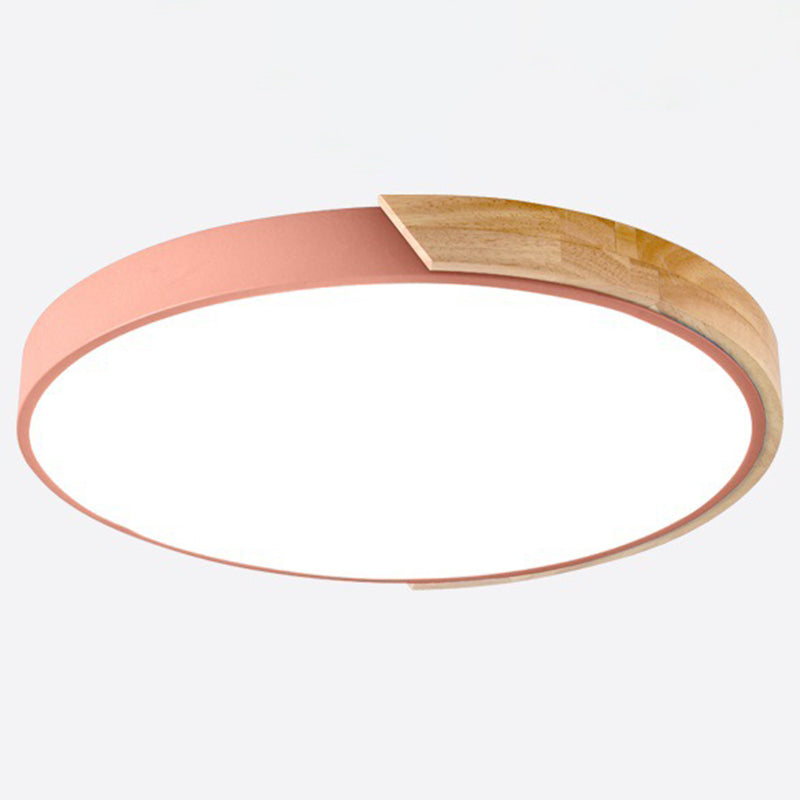 Nordic LED Flush Mount Bedroom Ceiling Light with Acrylic Shade