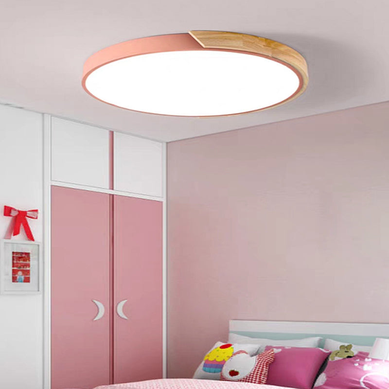 Nordic LED Flush Mount Bedroom Ceiling Light with Acrylic Shade