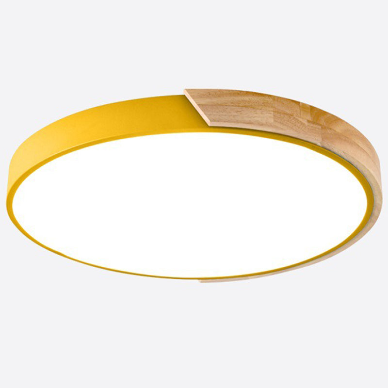 Nordic LED Flush Mount Bedroom Ceiling Light with Acrylic Shade