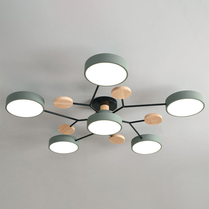 Samantha -  Semi Flush Mount Light Macaron LED Acrylic Semi-Flush Mount Ceiling Fixture