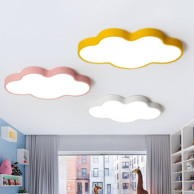 Minimalist Cloud-Shaped LED Ceiling Fixture - Acrylic Flush Mount Lamp