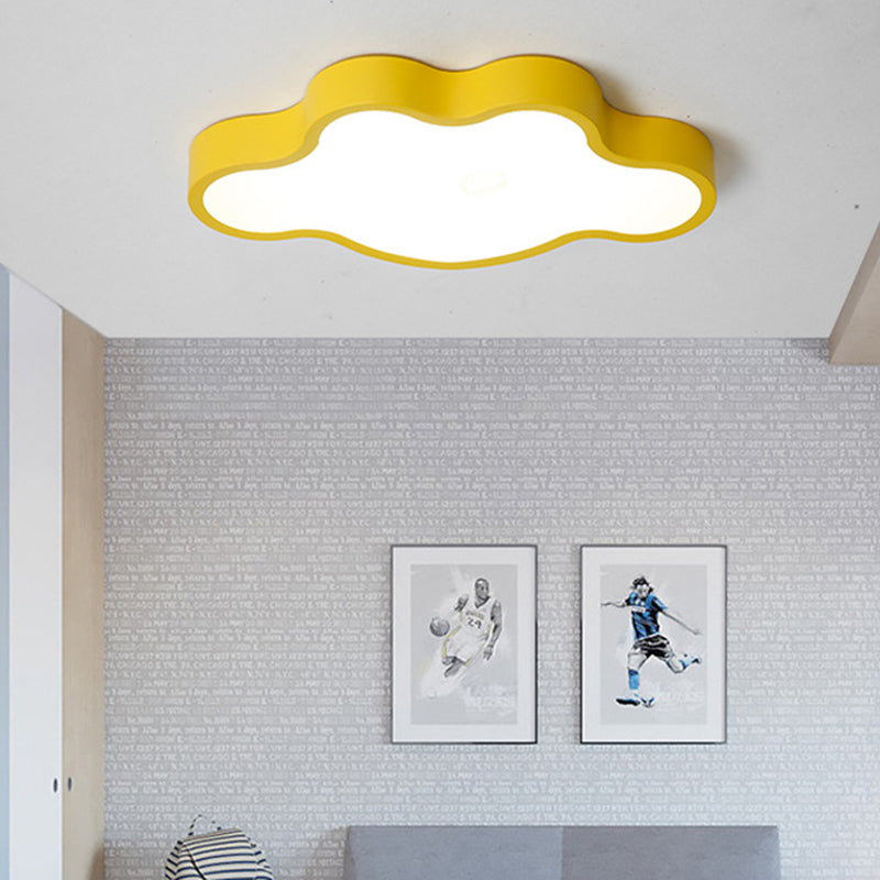 Minimalist Cloud-Shaped LED Ceiling Fixture - Acrylic Flush Mount Lamp